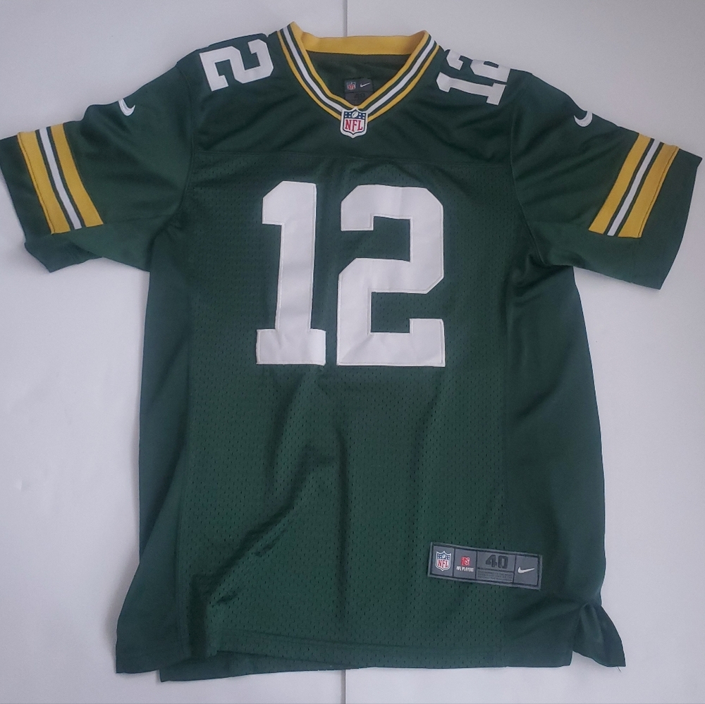 Nike On Field NFL Green Bay Packers Rodgers #12 Football Jersey Mens Size 40